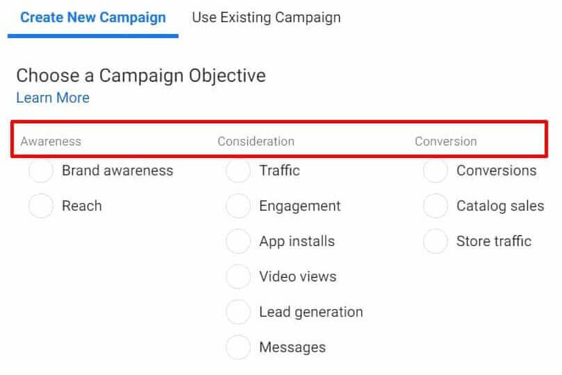 mô hình hành trình khách hàng ACC của facebook