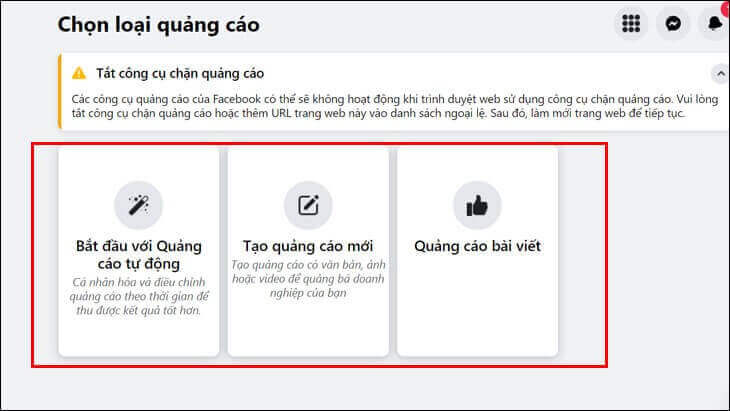 Tao tai khoan Quang Cao Facebook don gian chi trong 1 phut 2