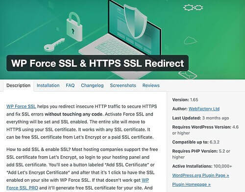 WP Force SSL HTTPS Redirect 1