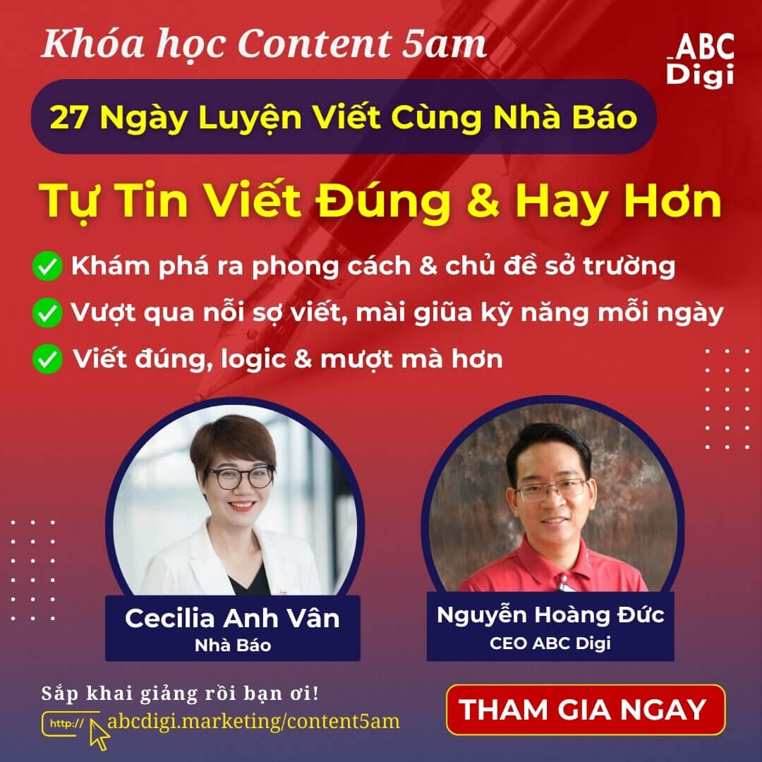 Khóa Học Content 5AM – khóa 11